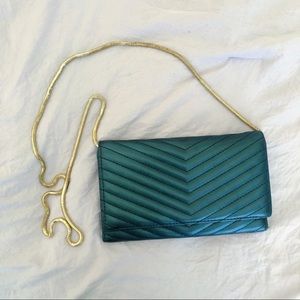 Chevron quilted wallet purse
